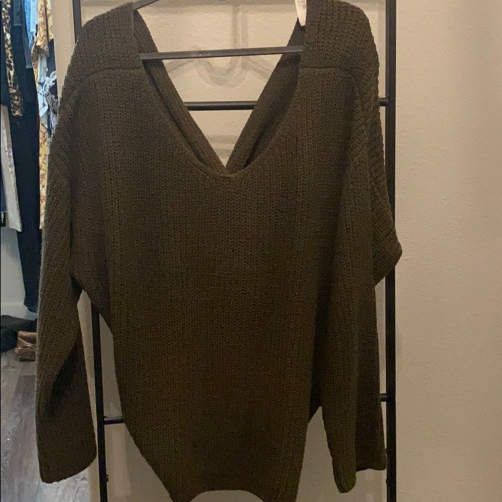 Open back sweater
